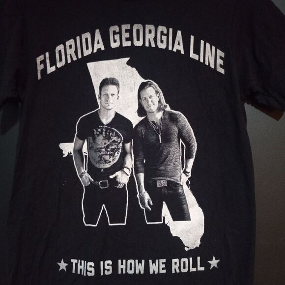 Florida Georgia Line 2014 Tour Tee - This Is  How We Roll - Picture 2 of 5